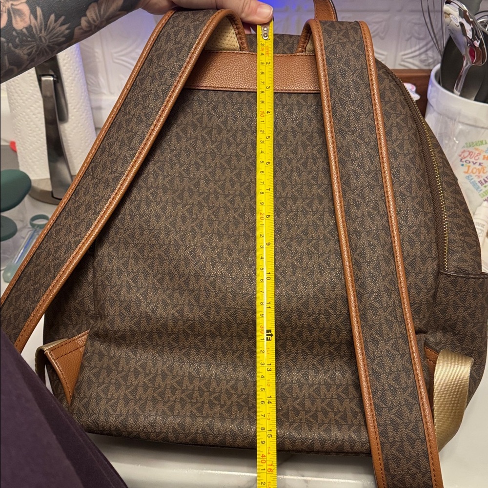 Michael Kors Brown Signature Backpack - Picture 11 of 11